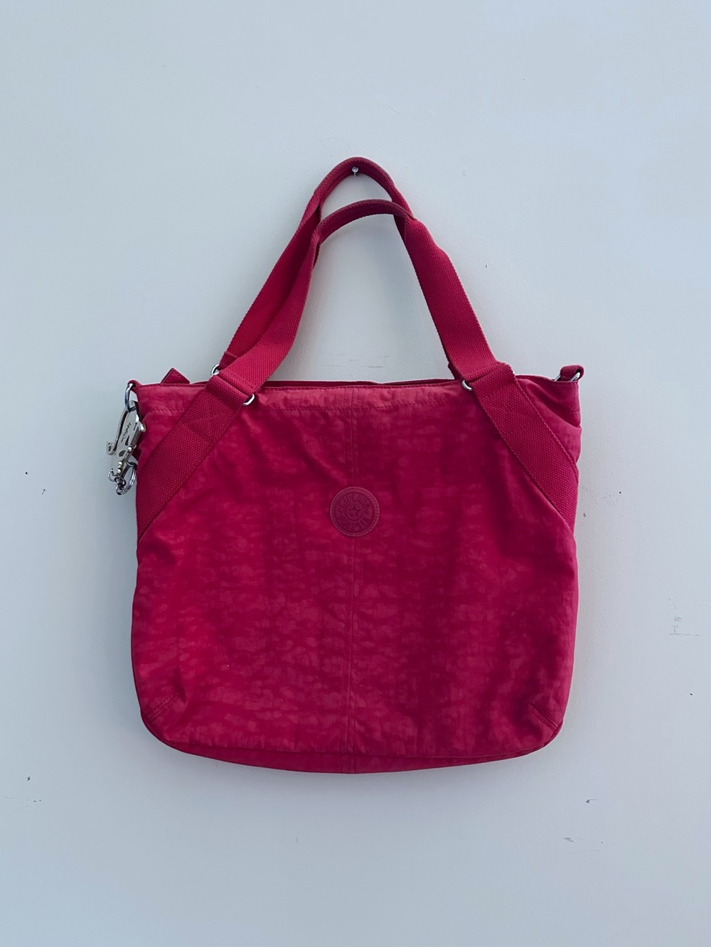 Kipling Hot Pink Shoulder Tote with Dual Handles / Like New